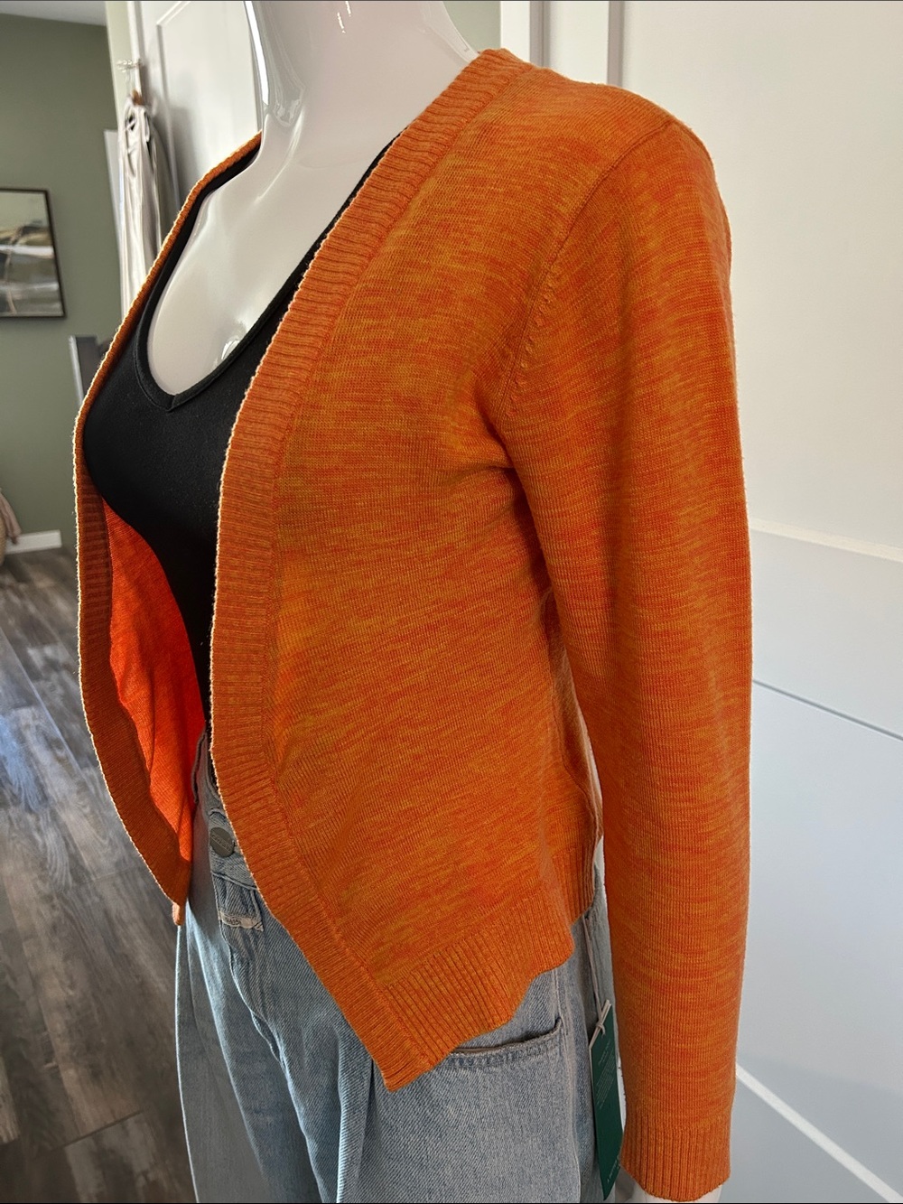 Salvatore Ferragamo Virgin Wool Space-Dyed Open Cardigan XS/S Italy - Picture 3 of 9